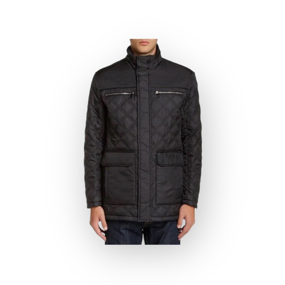 Andrew Marc 𖤗 Fulton Quilted Lightweight Puffer Zip Field Jacket 𖤗 Black 𖤗 L - Picture 1 of 16